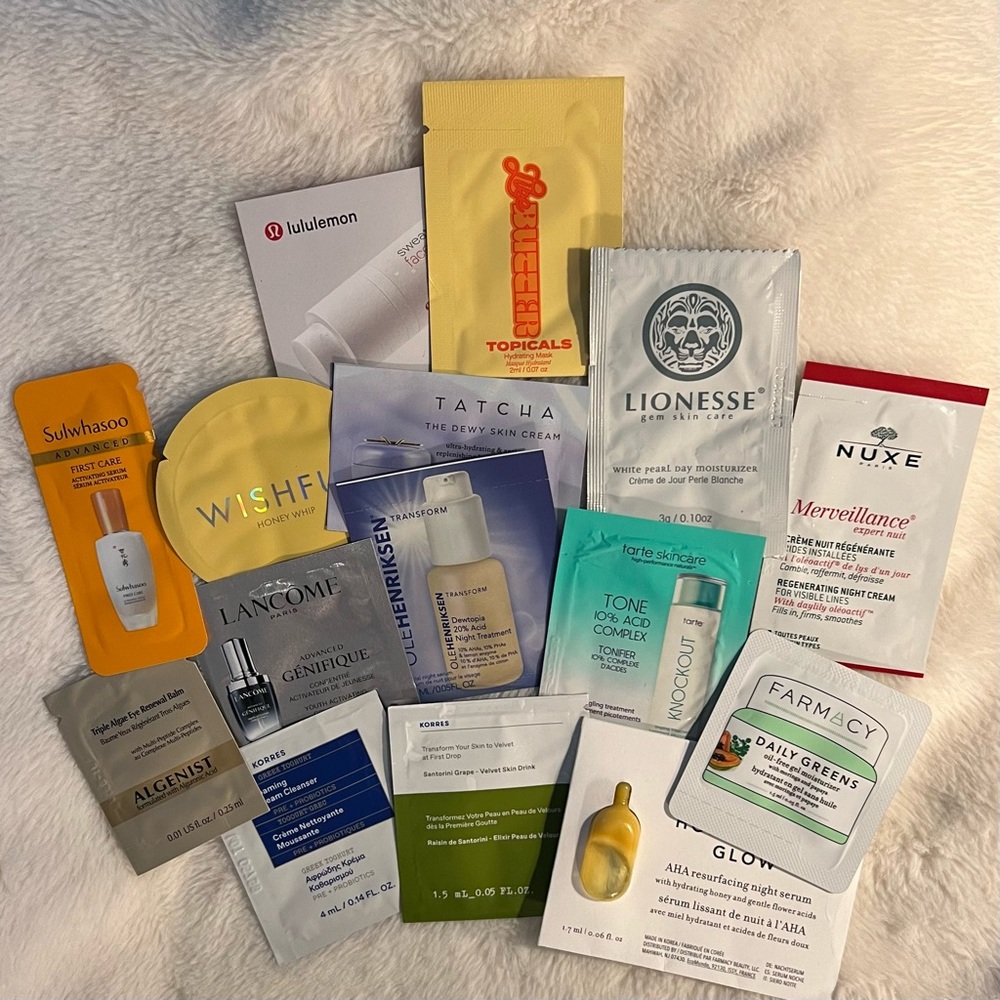 Skincare Sample Lot 15 items
